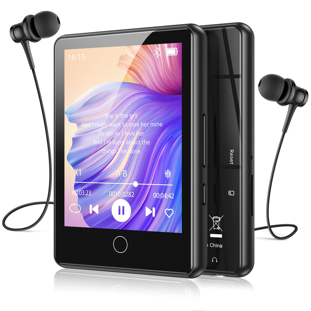 AGPTEK MP3 Player Bluetooth 5.3, 2,8 Zoll Full-Touchscreen Musik Player, Tragbarer HiFi Kinder MP3 P