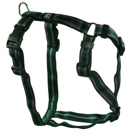 Feltmann Brustgeschirr Soft Nylonband, Grün mit Muster, 40-60cm, 15mm 15mm / 40-60cm, 15mm / 40-60cm
