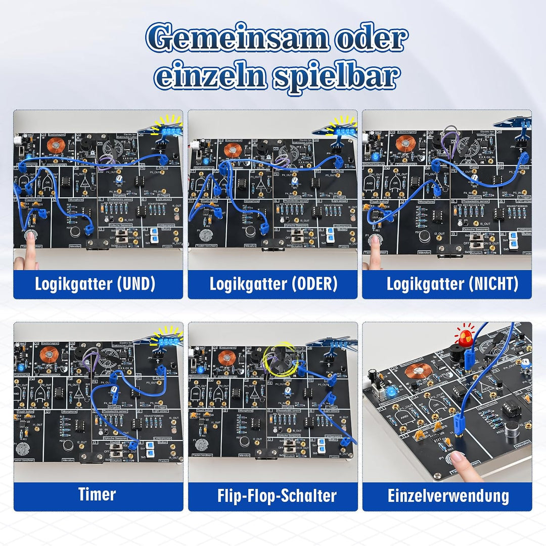 PEMENOL Digital Schaltungs Lern Löt Bausatz DIY Kit mit Lüfter&amp;LED-Lampe Multifunktional Elektronik