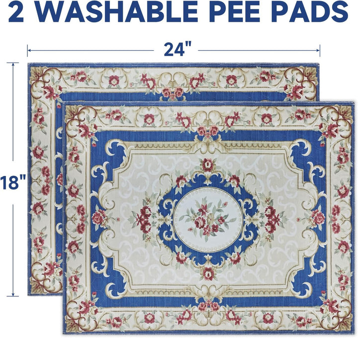 Waschbare Pinkelpads für Hunde,2 Stück,super saugfähig,wiederverwendbar,Welpenunterlagen 60x45cm,sch