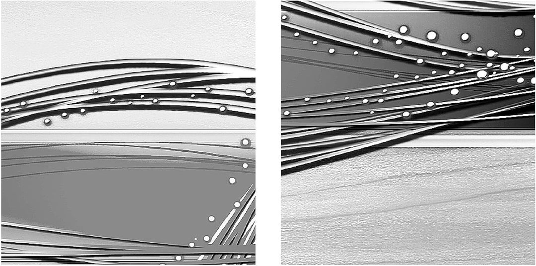 Runa Art Bild Modern Abstrakt - Made in Germany - Wandbilder Schwarz Weiss Grau 4 Teilig 103042c 100