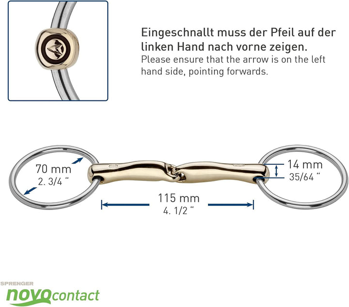 Sprenger novocontact Wassertrense 14 mm einfach gebrochen - Sensogan, 115 mm Weite