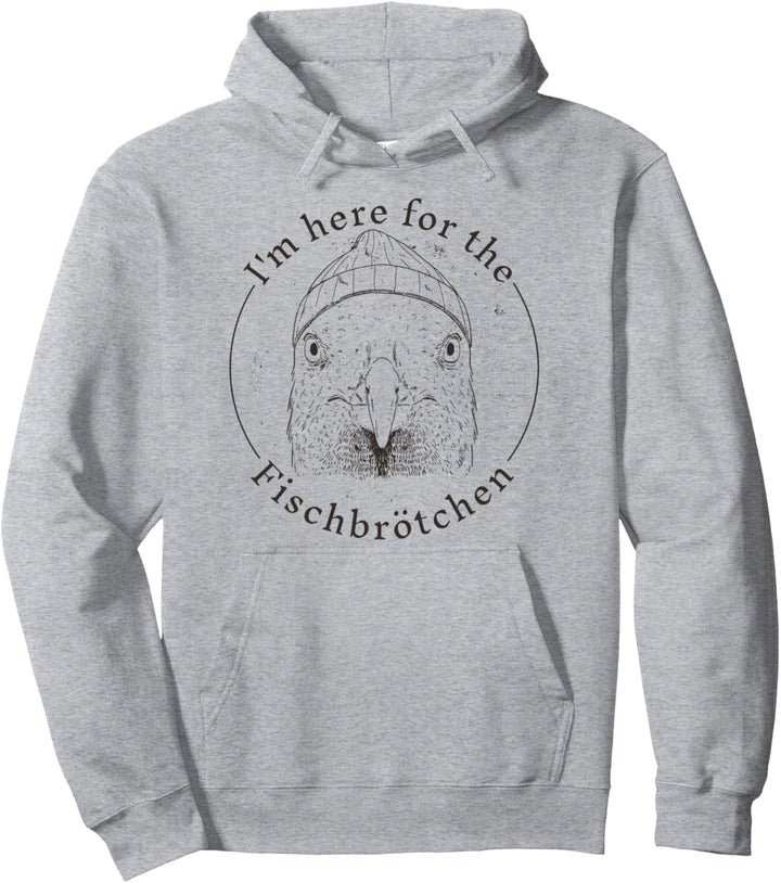I'm here for the Fischbrötchen - Coole Möwe mit Mütze Pullover Hoodie