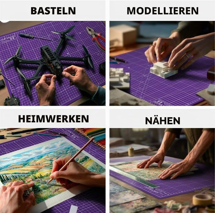 La Canilla Schneidematte A2 Selbstheilend (60x45 cm - 24x18") Cutting Mat Schneideunterlage für Bast