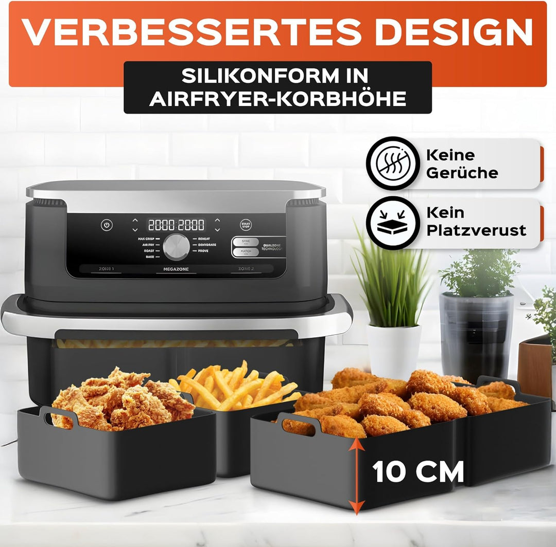 UNBOX Höheres Ninja Heissluftfritteuse Zubehör für Ninja Foodi Flexdrawer 10,4 L, COSORI Heissluftfr