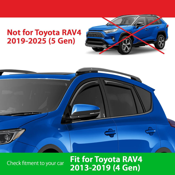 Goodyear Windabweiser für/kompatible mit Toyota RAV4 2013-2018 (IV) - Integrierte Regenabweiser - Au