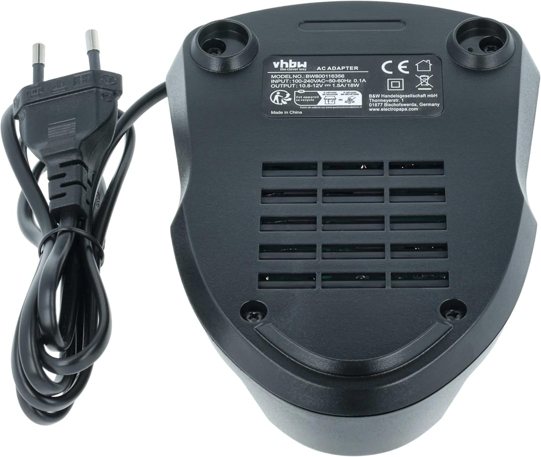 vhbw Ladegerät kompatibel mit BTI A-S2 12 V, A-ST 12 V, A-UM 12V, A-WKS Werkzeug Akkus - Typ 2