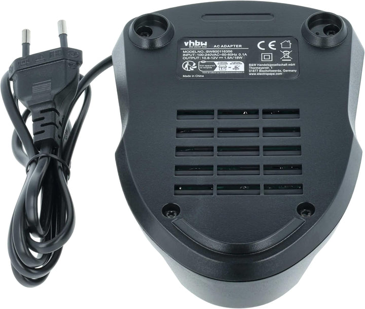 vhbw Ladegerät kompatibel mit Bosch PS70-2A | PSM 10.8 LI, PSR 10.8 Li-2 Werkzeug Akkus - Typ 2