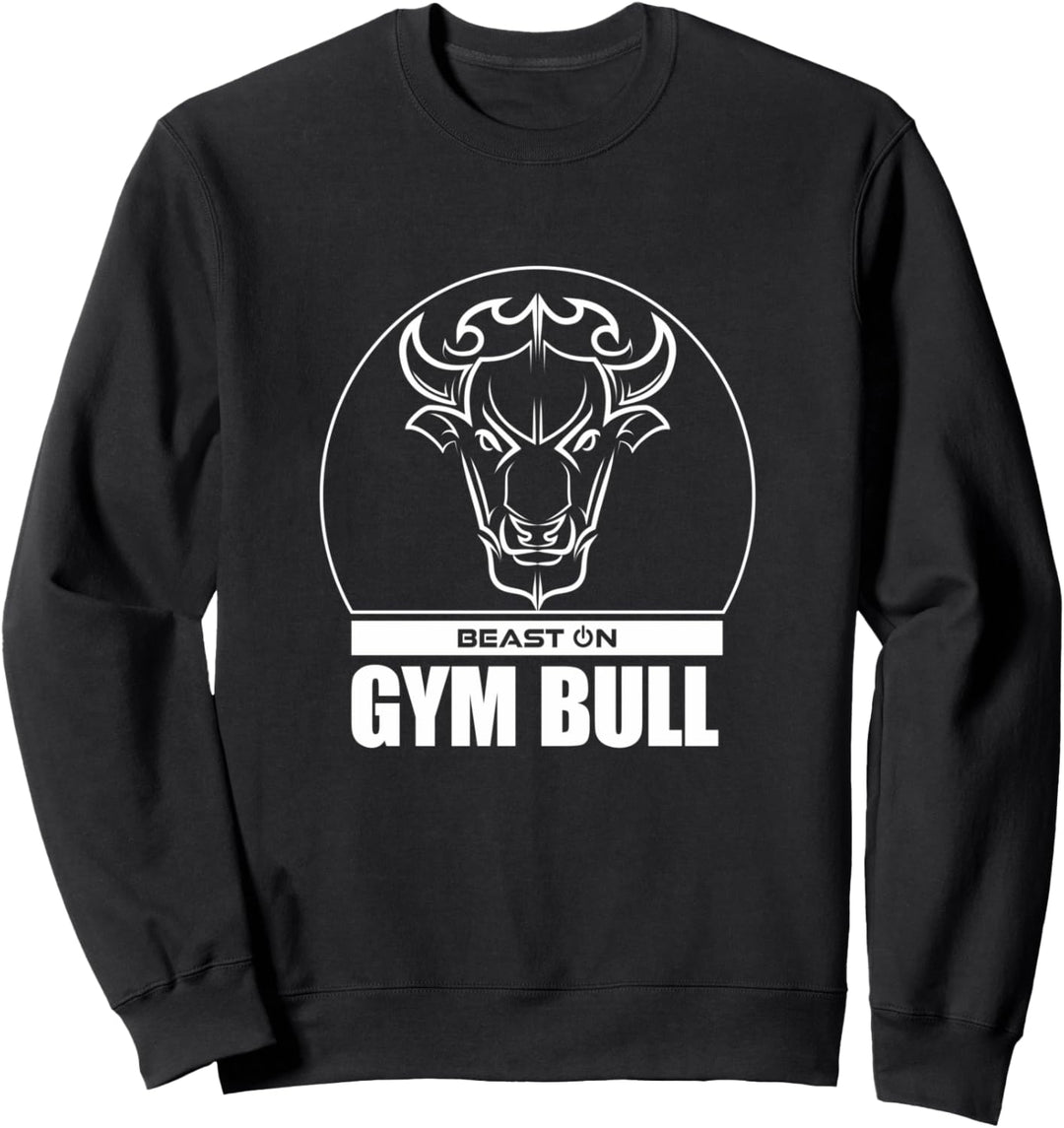 Gym Bull Beast Stier Kopf Gym Fitness Training Workout Gains Sweatshirt
