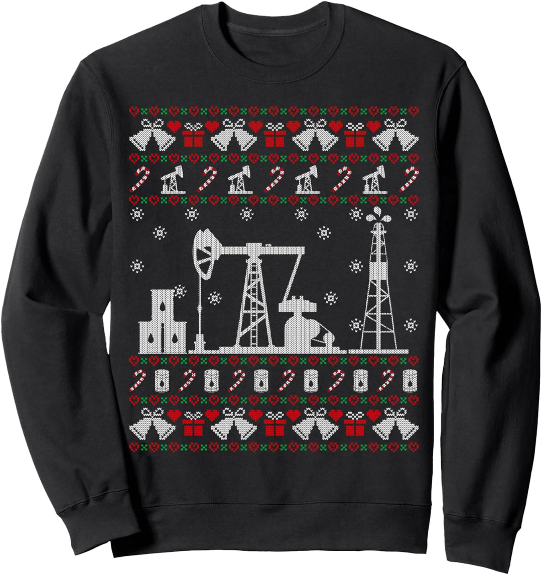 Merry Fracking Christmas Oilfield Oil Ugly Christmas Sweater Sweatshirt