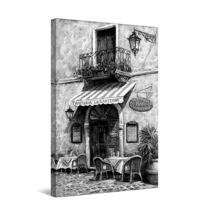 Startonight Leinwandbilder Schwarz und Weiss Trattoria, Doppelansicht Überraschung Modernes Dekor Ku
