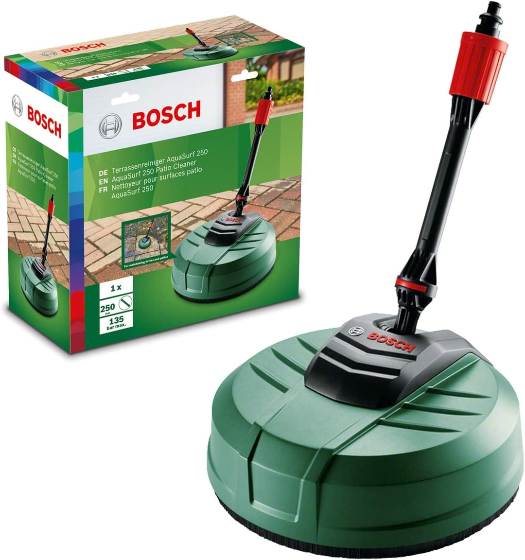 Bosch Hochdruckreiniger EasyAquatak + Terrasenreiniger Aufsatz Aquasurf Set mit Zubehör EasyAquatak
