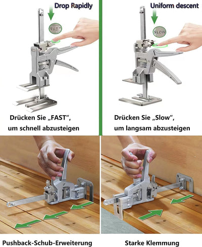 2 Stück Arbeitssparende Armtürverwendung Plattenheber Schrankheber Klemmplatten-Nivelliersystem 8800