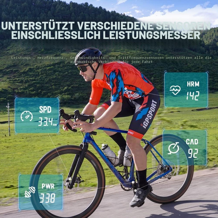 iGPSPORT BSC100S Fahrradcomputer GPS mit 2,6-Zoll-Bildschirm, ANT+ Fahrradcomputer, kabellos wasserd