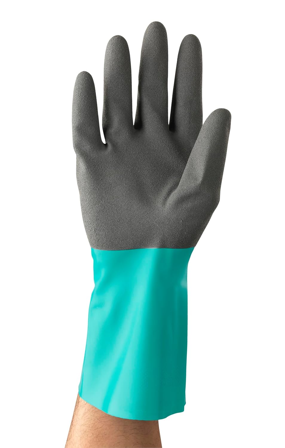 Ansell Alphatec 58-430 Chemikalien-Arbeitshandschuhe, Hochleistungsfähige Nitrilmischung, Gute Finge