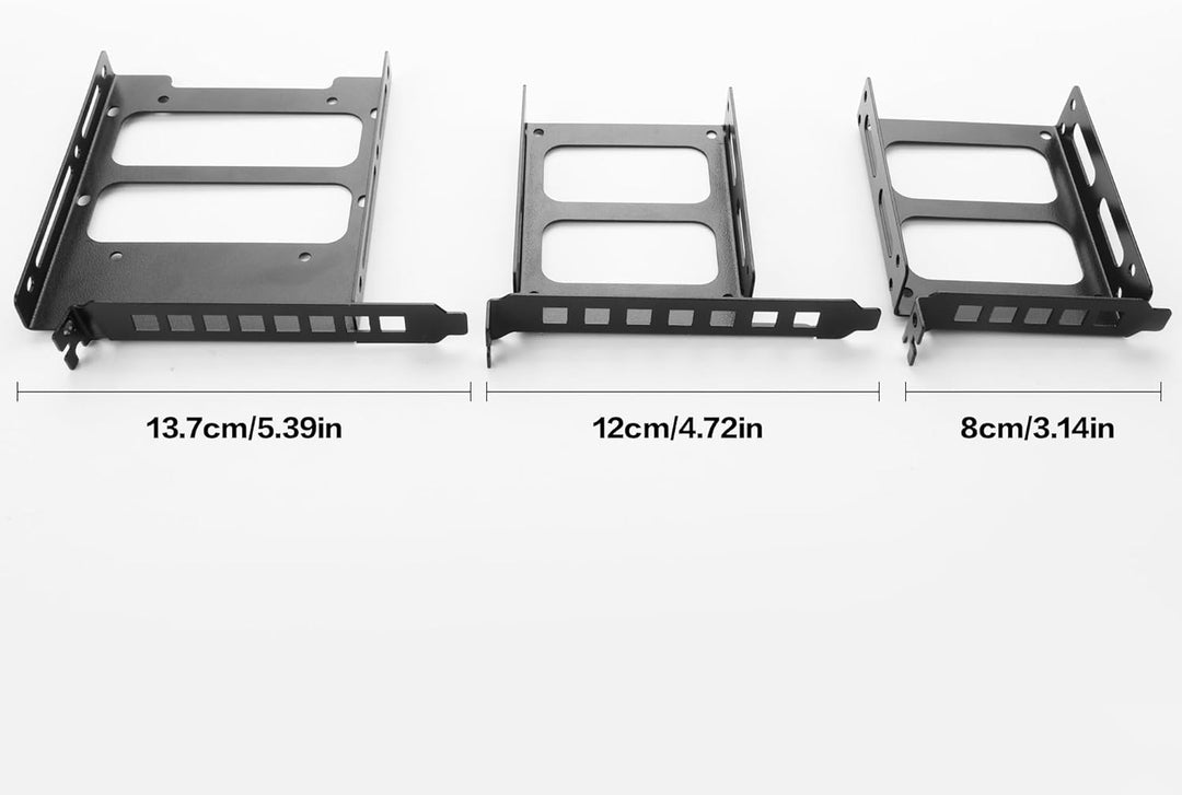 YAODHAOD 2,5 "/3,5" PCI-Slot-SSD-Montagehalter Hinterpanel-Montagehalter, 2 x 2,5-Zoll-SSD-zu-PCI-in
