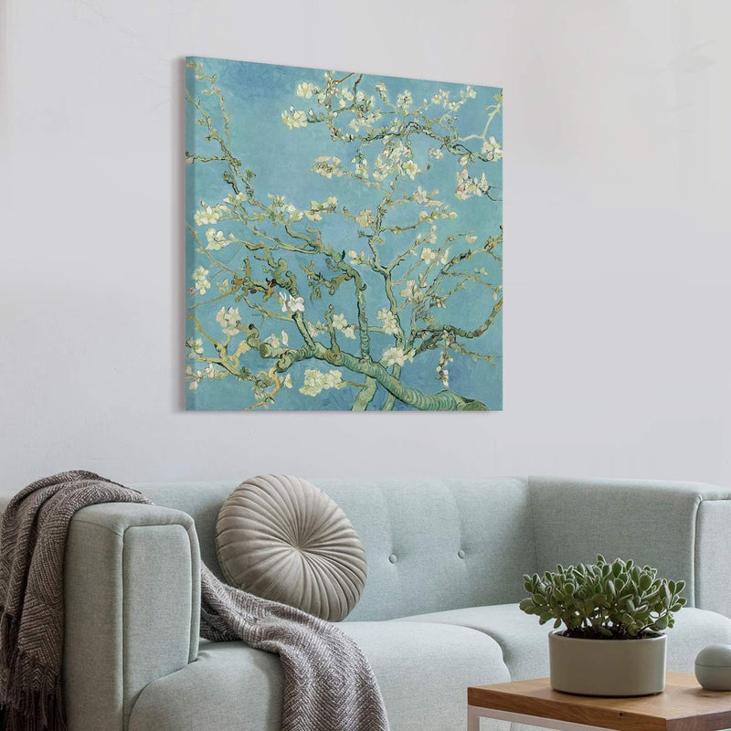 PICANOVA – Vincent Van Gogh Almond Blossom 80x80 cm – Bild auf Leinwand – Leinwandbild – Premium Lei