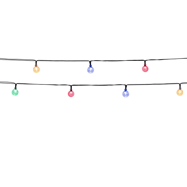 LUMI JARDIN Solar-Lichterkette, 20 glitzernde Kugeln, LED, mehrfarbig, 5,8 m