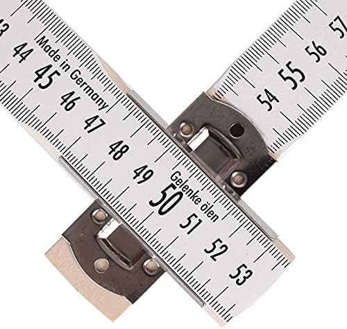 Nivellierzollstock 5 m, (Geometer-Massstab), Transportlänge 57,5 cm – beide Seiten cm/mm-Teilung