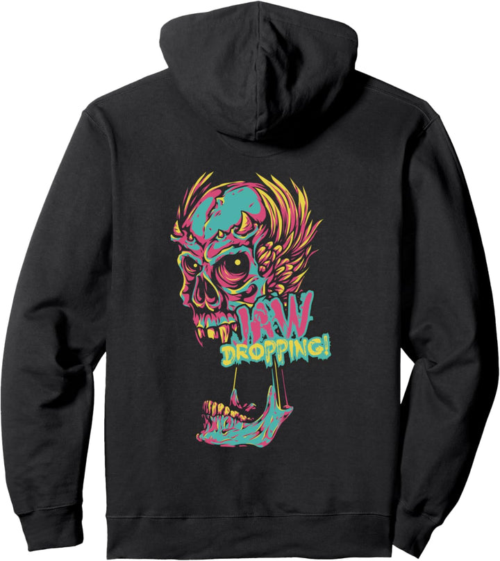 street art Skull face Jaw Droping Pullover Hoodie
