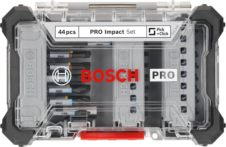 Bosch 44x PRO Impact Set, 44-tlg. (200 x 107 mm, Professional Zubehör Schraubendreher, Schraubendreh