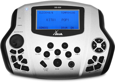 XDrum DD-520 PLUS SET 1 E-Drum Set (elektronisches Schlagzeug, mit Hocker, Kopfhörer, Sticks, Fussma