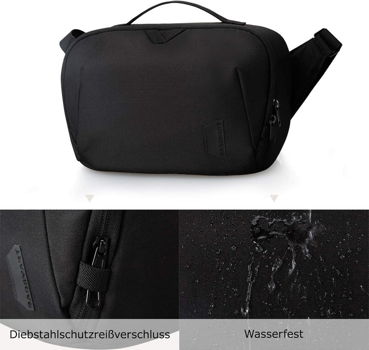 BAGSMART Kameratasche Grosse Umhängetasche Schultertasche, für DSLR SLR-Kamera und Zubehör, Schwarz,