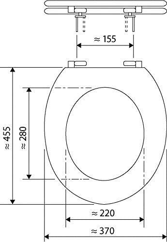 Keramag 572165000 WC-Sitz Renova Nr. 1 mit Deckel, Scharniere: Edelstahl, weiss