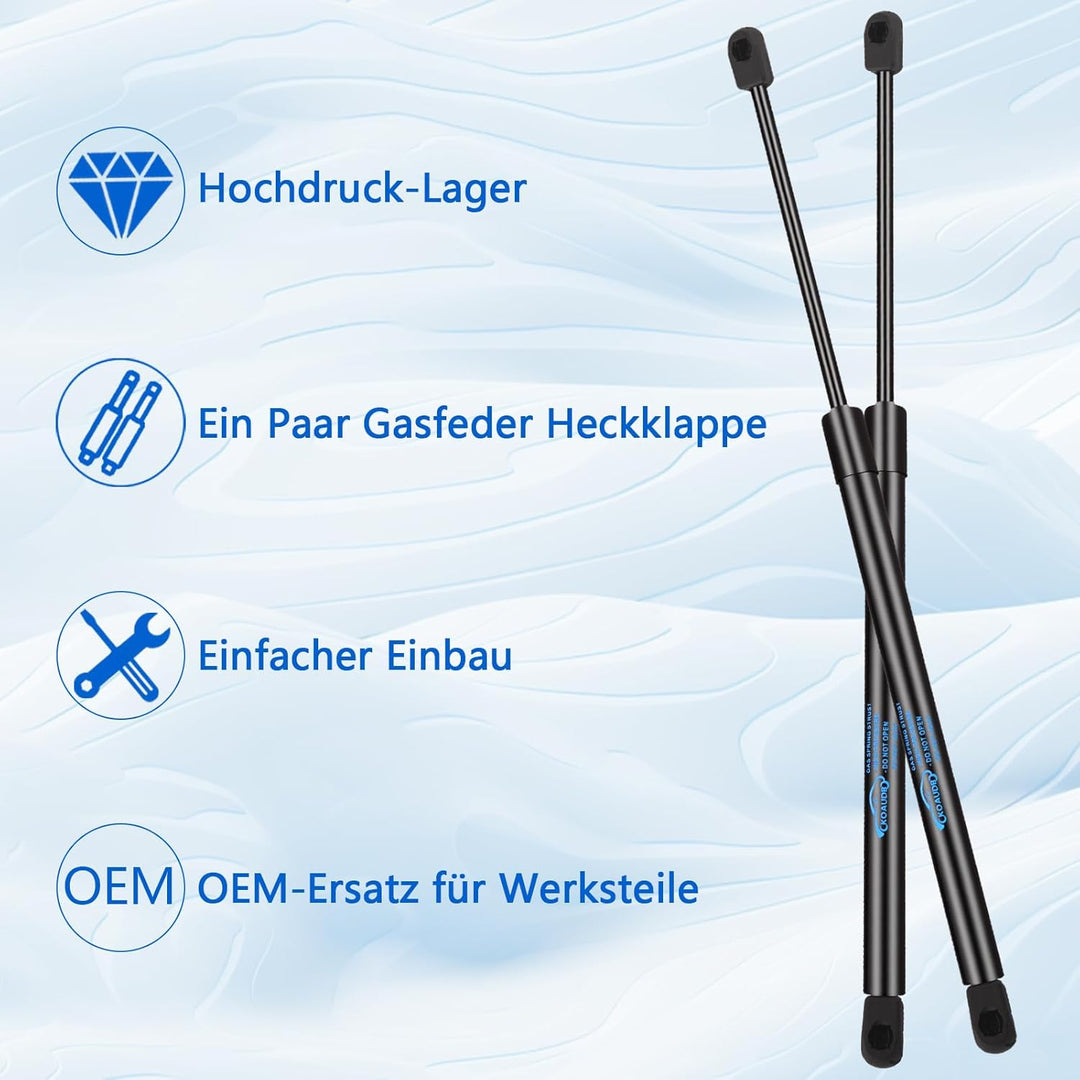 2x Heckklappendämpfer für Hyundai i10 PA 2013 2012 2011 2010 2009 2008 Kofferraum Dämpfer Gasdruckdä