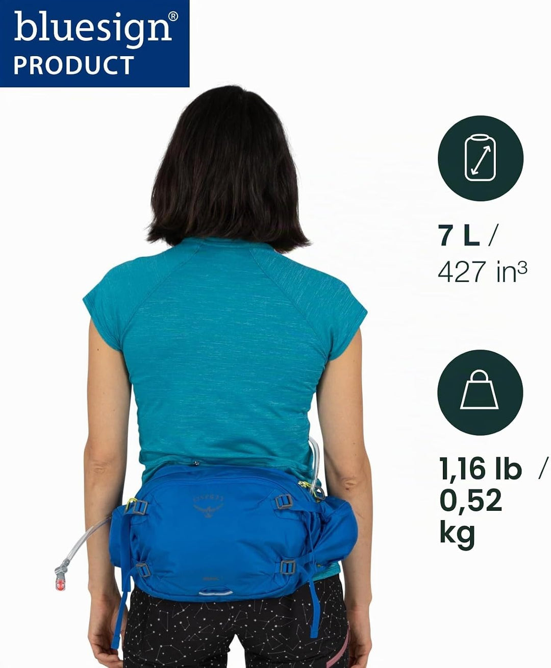 Osprey Seral 7 Trinkrucksack für Männer Einheitsgrösse Postal Blau, Einheitsgröße Postal B