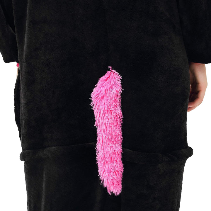 Katara 1744 Jumpsuit, UnisexÊ? Erwachsene, Einhorn Schwarz, Körpergrösse 155-165cm (M) Einhorn Schwa