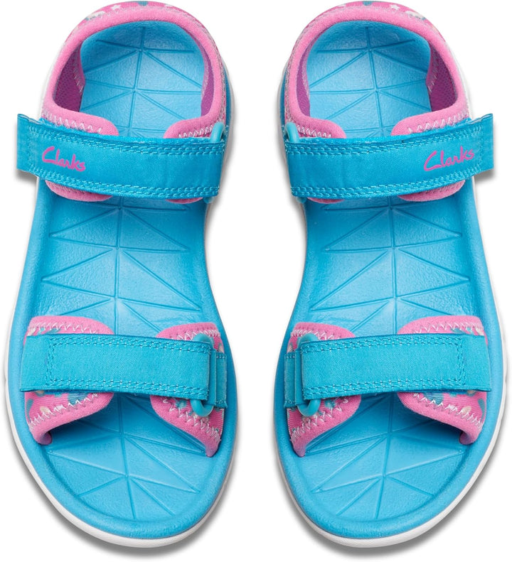 Clarks Mädchen Surfingtide KSandale 29 EU Knallpink Hot Pink, 29 EU Knallpink Hot Pink