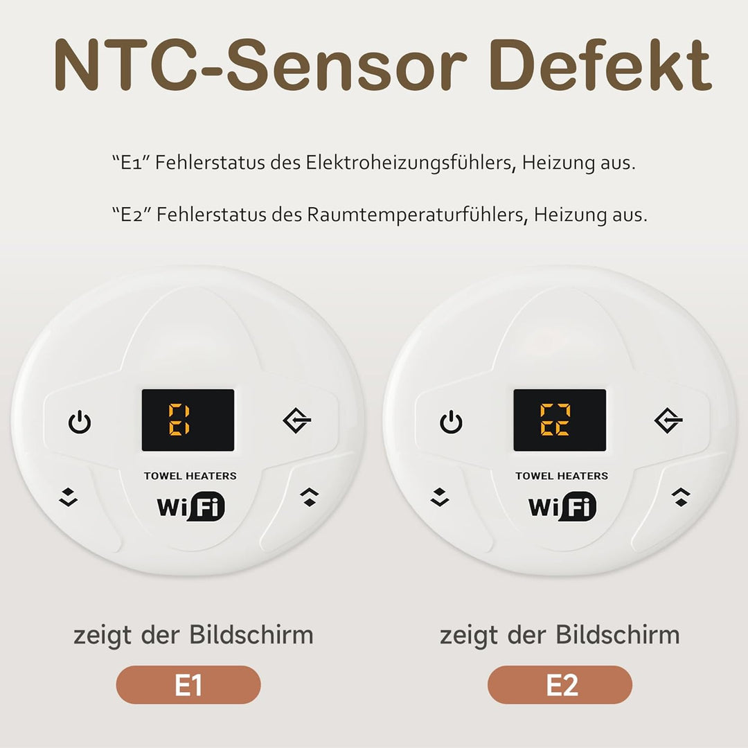 Heizstab mit Thermostat für Badheizkörper WiFi Programmierbare Elektroheizstab mit Temperaturregelun