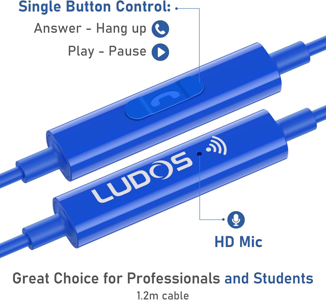 LUDOS OMNITONE USB C Kopfhörer, 5 Jahre Garantie für iPhone 16 15 Pro Max Plus Samsung Galaxy S24 S2