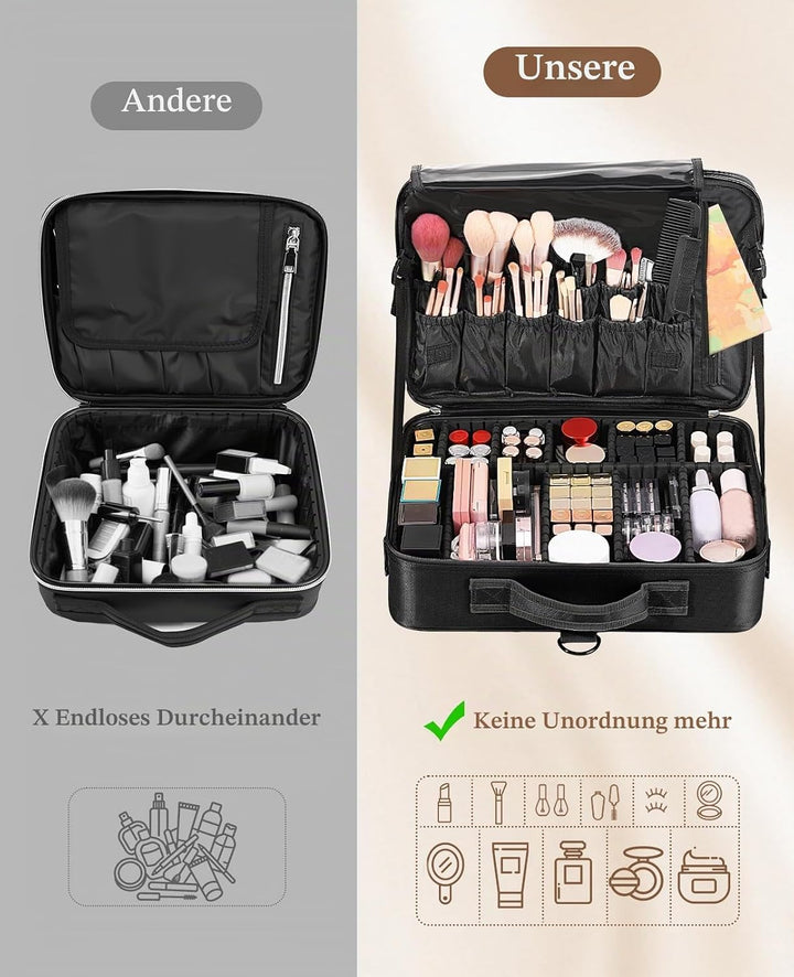Luxspire Kosmetiktasche Gross Make Up Tasche Reise, Multifunktion Schminkkoffer Kosmetika Etui Tasch
