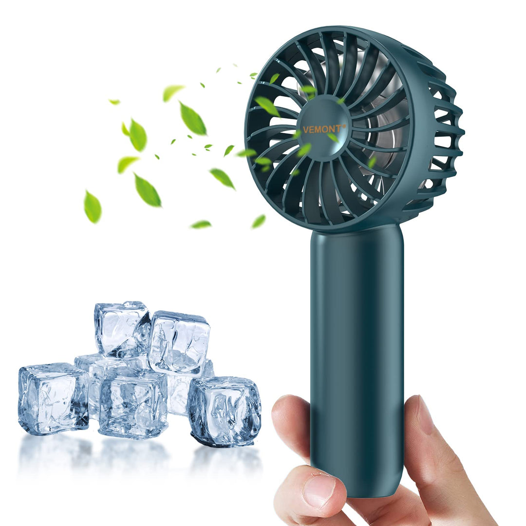 VEMONT Handventilator Mini Ventilator Persönlicher Tragbarer Hand Ventilatoren USB wiederaufladbarer