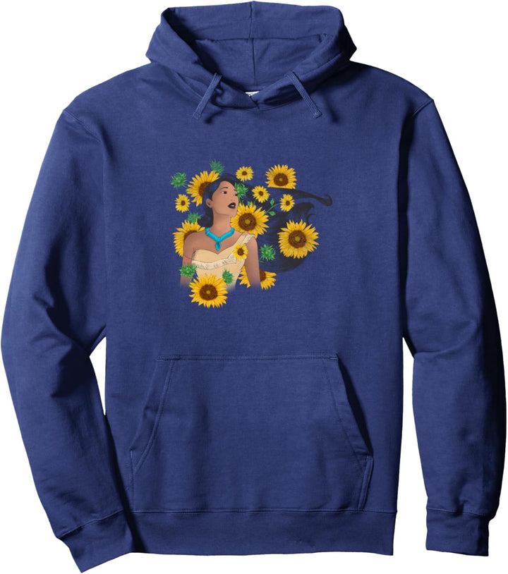 Disney Pocahontas Sunflower Floral Portrait Pullover Hoodie
