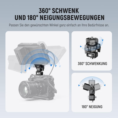 NEEWER Kamera Monitorhalterung mit 3/8" ARRI Positionierungsrändelschraube,1/4" Schraube für 5"&7" M