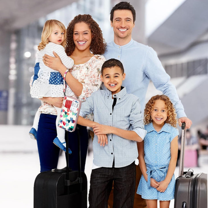 FINTIE Reisepass Tasche Familie Reiseorganizer, Wasserdicht Reisepasshülle Ausweistasche Dokumentee