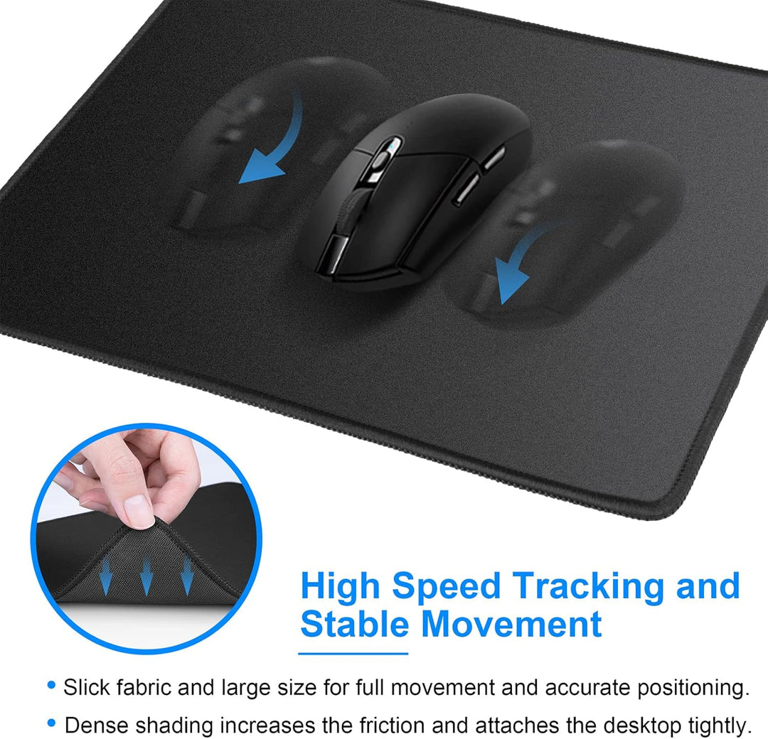 KTRIO Mauspads, 275×215mm Mousepads [30% Grösser] mit Vernähte Kanten, wasserdichte Maus Pads mit Ru
