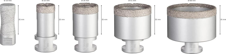 Bosch Professional 5 tlg. Diamanttrockenbohrer Dry Speed Best for Ceramic Set (für Keramik, Zubehör