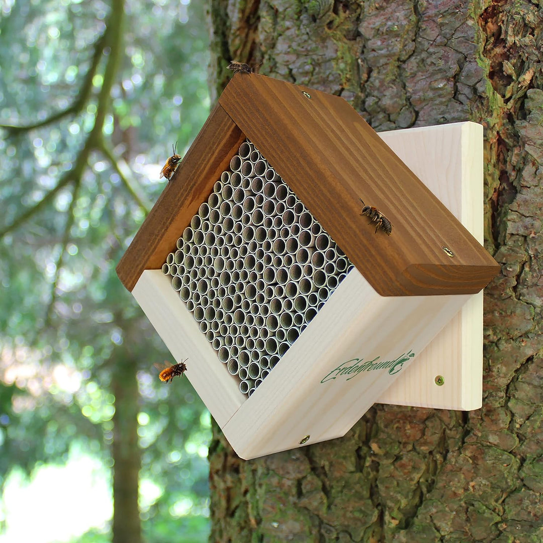 ERDENFREUND® Wildbienenhotel regenfeste Graspapier Nisthülsen 5-8 mm für mehrere Arten Insektenhotel