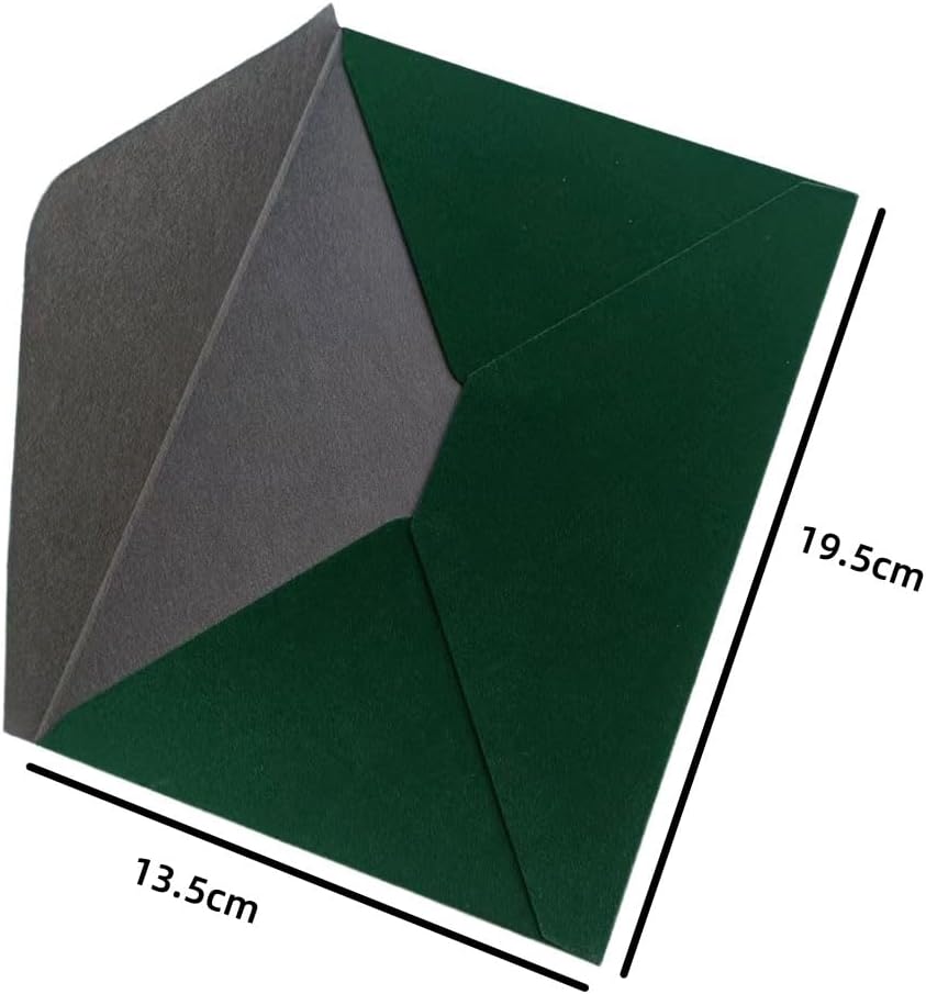 MillaSaw Samtige Hochzeitsumschläge 13,5 x 19,5 cm für Einladungen, dunkelgrün, 20 Stück, dunkelgr&#