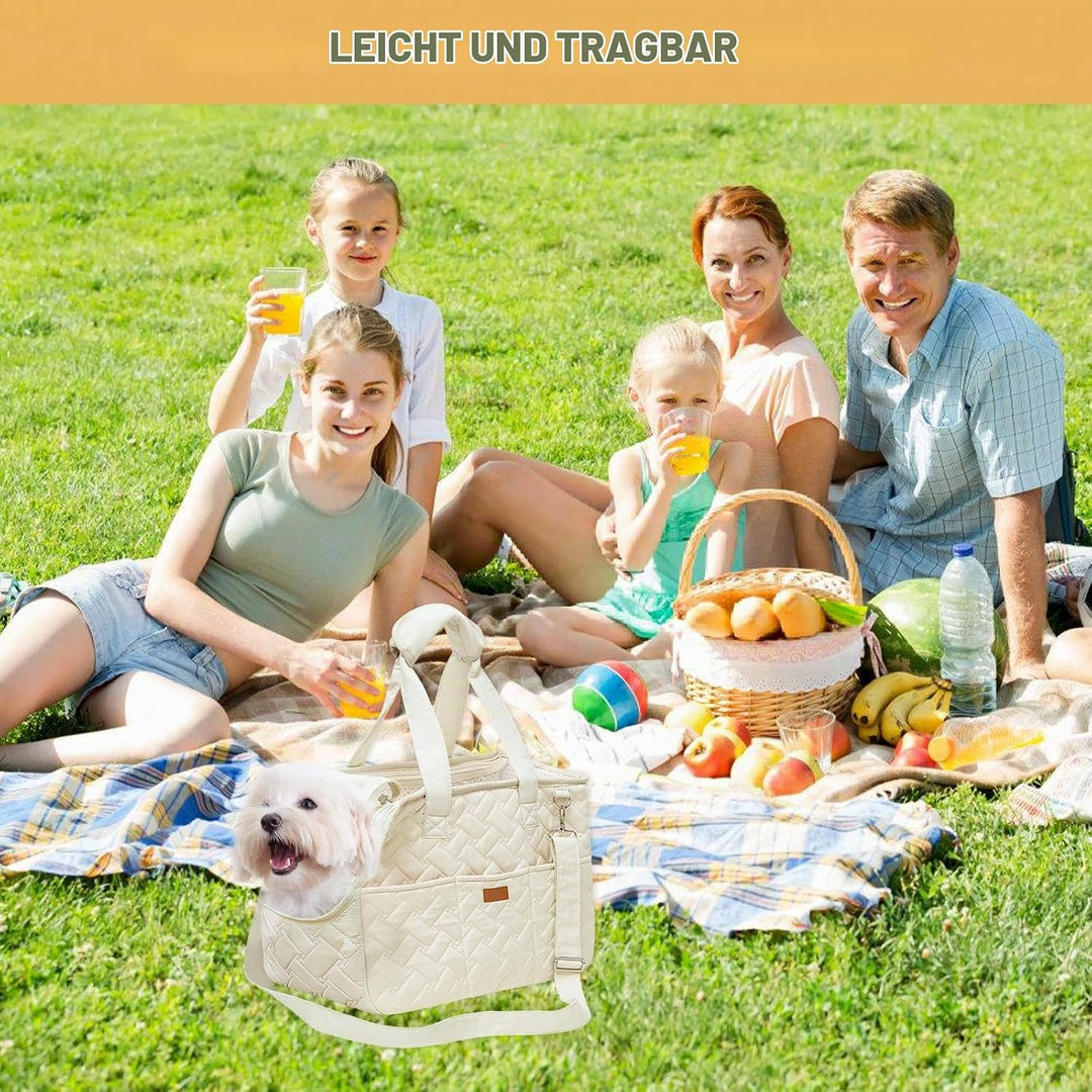 Hundetragetasche bis 5kg – Hundetasche für kleine Hunde Katze, Tragetasche Hund, faltbar, atmungsakt