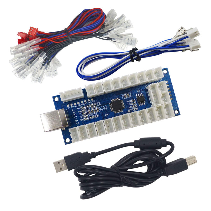 SJ@JX Arcade USB Encoder LED Zero Delay Arcade Controller PC PS3 Android Arcade DIY Kit LED Arcade L