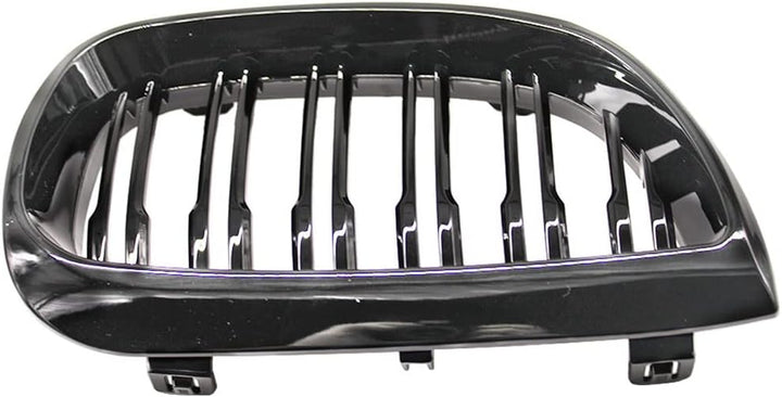 HZTWFC Kühlergrill vorne Niere Sportgitter Ersatz glänzend schwarz Doppellamellen für BMW E87 1er 20