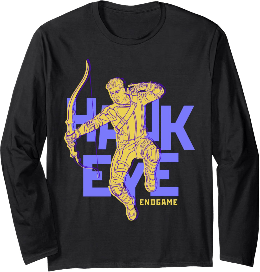 Marvel Avengers: Endgame Hawkeye Pop Text Langarmshirt