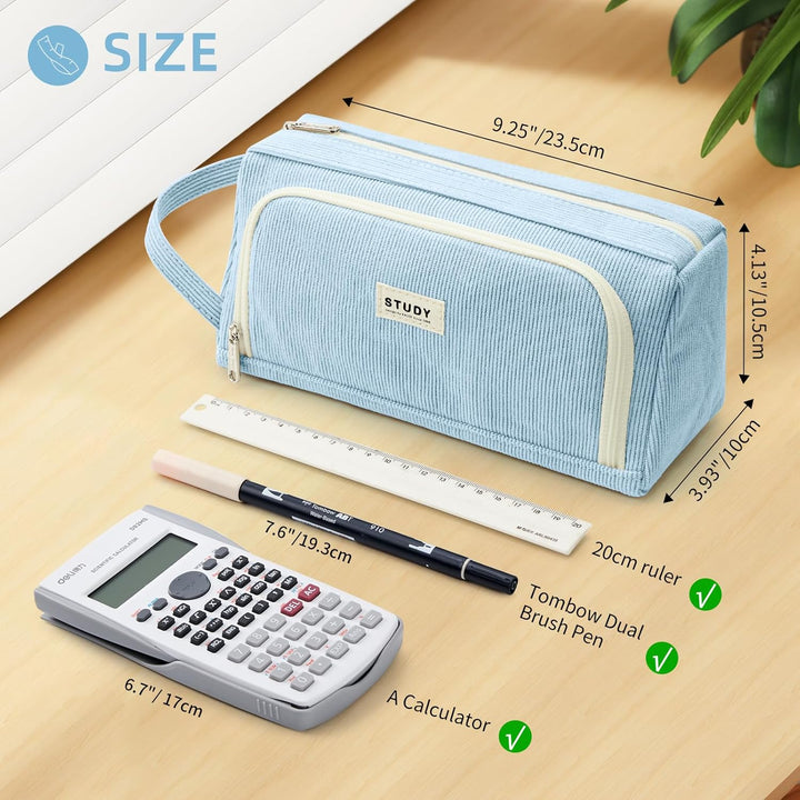 KALIDI Federmäppchen Mäppchen Federtaschen 2 Fächer, extra gross Pencil Case Stifte Etui Schule, Aes