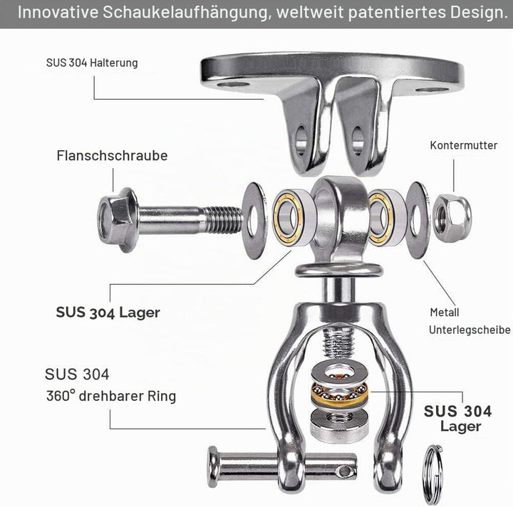 SELEWARE 900KG Kapazität Boxsack Halterung Edelstahl 360° Drehen SUS304 Edelstahl Deckenhaken Schauk