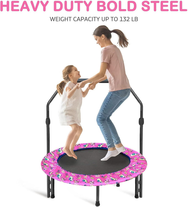 Trampolin Kinder Indoor Outdoor Ø91cm, Mini Trampolin Jumping Fitness Trampolin faltbar Gartentrampo